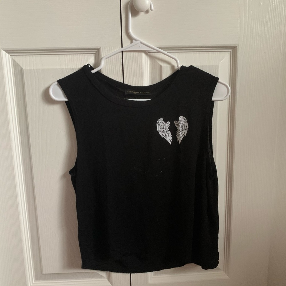 Black tank with cutouts